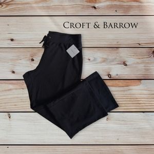 CROFT & BARROW Black Lounge Pants